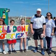 Jerry returned to the Three Towns after 10-days of walking on May 29.