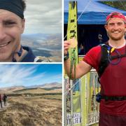 Gordon Telfer (top left) will be walking the West Highland Way over a three-day period to raise funds in memory of his former Ardrossan Accies teammate Euan Thomson (right)
