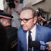 Kevin Spacey outside court