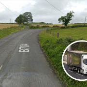 Police say that the trailer of a HGV became detached on the B784 from Dalry to Largs yesterday, Monday July 10.