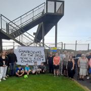 The protest at the Sandylands bridge