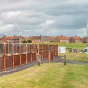 How the turbines would be viewed from the play park at Ardeer.
