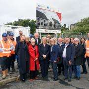 A number of local dignitaries turned out when ground was broken at Garven Road.