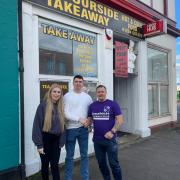 Michael Kirkum thanked the Harbourside Takeaway team for their generous donation.