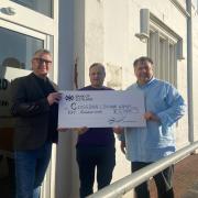 Michael Kirkum was handed over the donation from Ardrossan based Key Reservations this week.