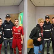 Some of Ardeer Thistle's 2009 players bumped into Kemar Roofe this weekend.