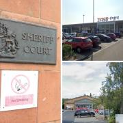 Kenneth McCrae was sentenced at Kilmarnock Sheriff Court after stealing from two stores in North Ayrshire.