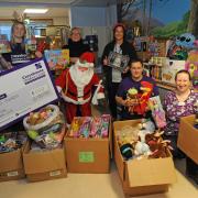 Michael Kirkum handed in the Christmas donations at Crosshouse Hospital on Friday, December 8.
