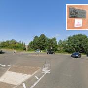 The incident took place at the Whitehirst Park roundabout
