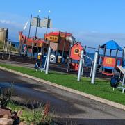 The discovery was made on play equipment at the Winton Circus playpark in Saltcoats.