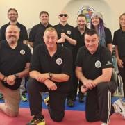 The team at Scottish Centre for Personal Safety front row left to right David Bell, Alan Bell, John Divers. Back row; Mick Giblin, Craig Bainbridge, David Black, Barbara Pokryzska, Claire McLaughlan and Jade Fixter