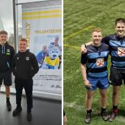 Ardrossan Accies pair Callum Davies (outside) and Neil Mulholland (inside) have been selected have been selected for the Glasgow Warriors under 16 team.