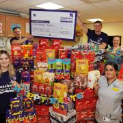 Michael Kirkum and his son Michael jnr made their Easter donation at Crosshouse Hospital at the end of last week.