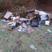 Some of the waste dumped at Irvine Beach Park