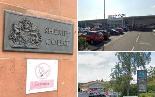 Kenneth McCrae was sentenced at Kilmarnock Sheriff Court after stealing from two stores in North Ayrshire.