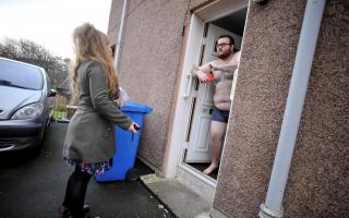 Anthony Adams, seen here being confronted by an Ayrshire Weekly Press reporter at his then home over previous allegations of criminal behaviour, has been jailed