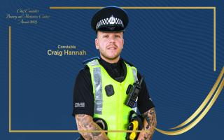 PC Craig Hannah got a bravery award