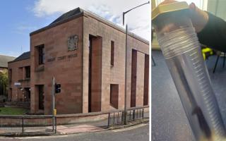 Jack Boyd was sentenced at Kilmarnock Sheriff Court after he admitted possessing a knife