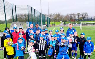 Budding young footballers were put through their paces at Ian Cashmore's Striker School Easter camp.