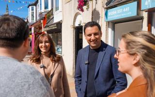 Anas Sarwar joined Larbour's Kilwinning by-election candidate, Mary Hume, in the town at the weekend.