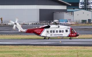 Two coastguard helicopters were sent to the scene.