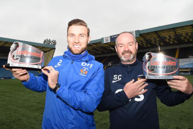 LEADING ACCOLADES: Steve Clark (right) and Stephen O'Donnell show off their awards.